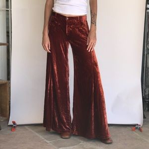 Velvet flare pants